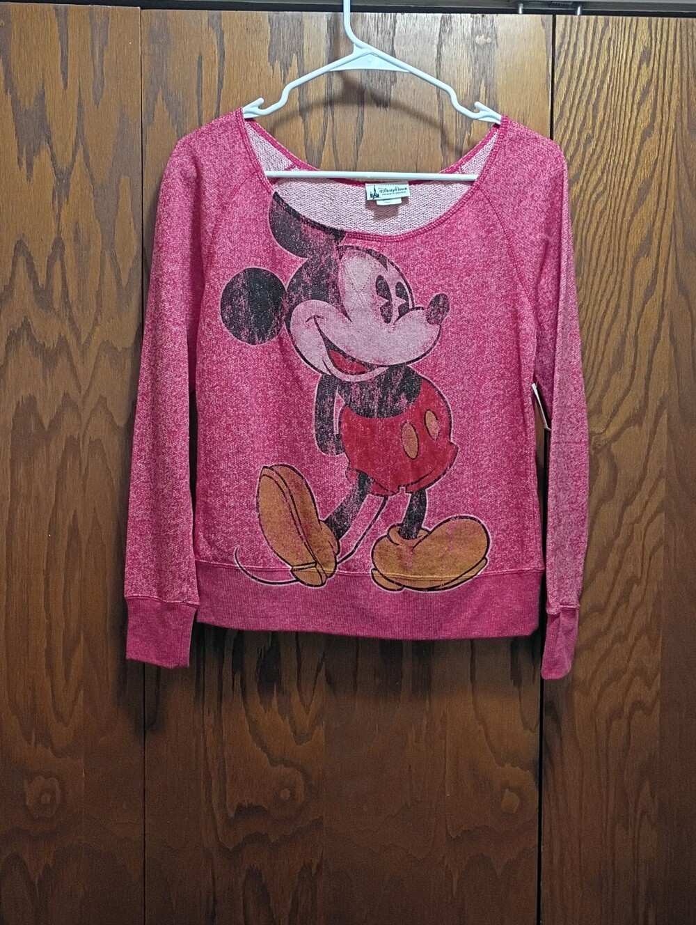 NWT Disney Minnie/Mickey Graphic Pink Women’s Crew Sweatshirt.